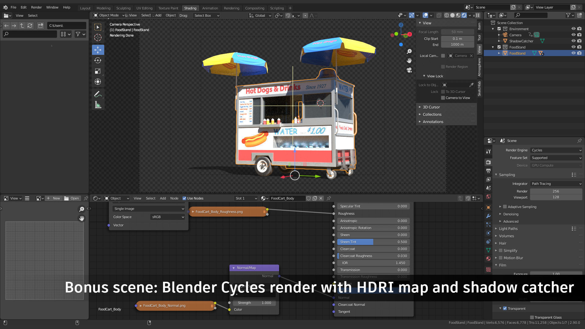 Food Cart Low-poly 3D model_6