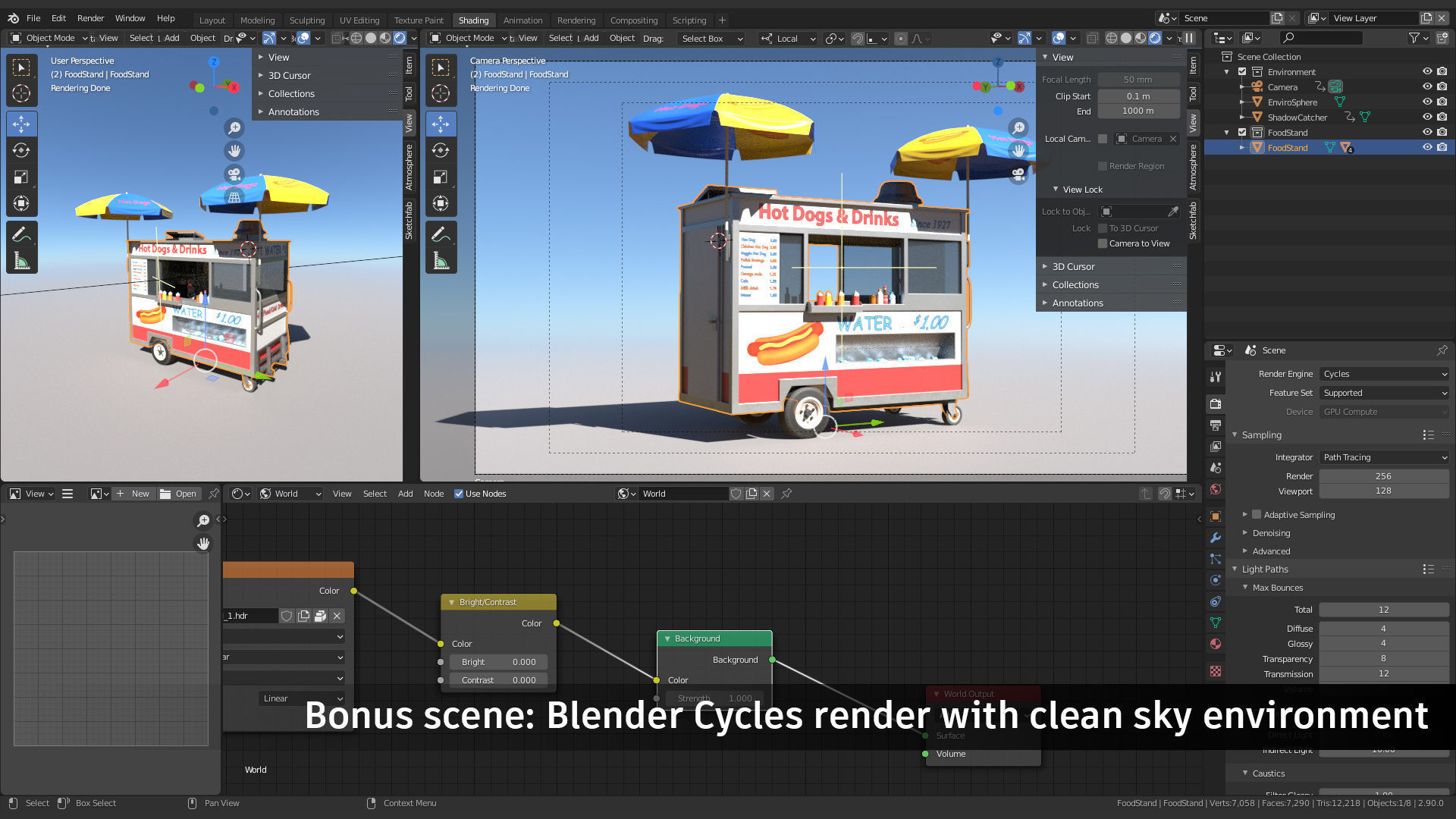 Food Cart Low-poly 3D model_5