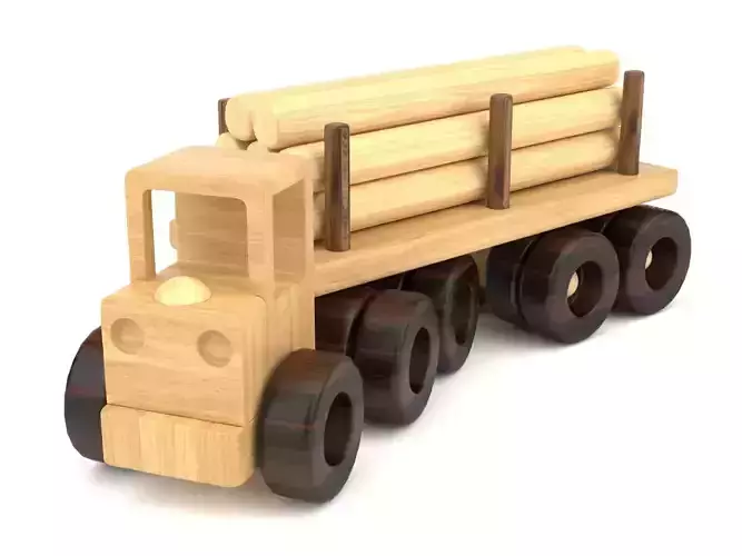 Wooden toy truck 18