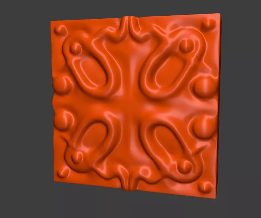 Square relief 3D Print model Free 3D print model