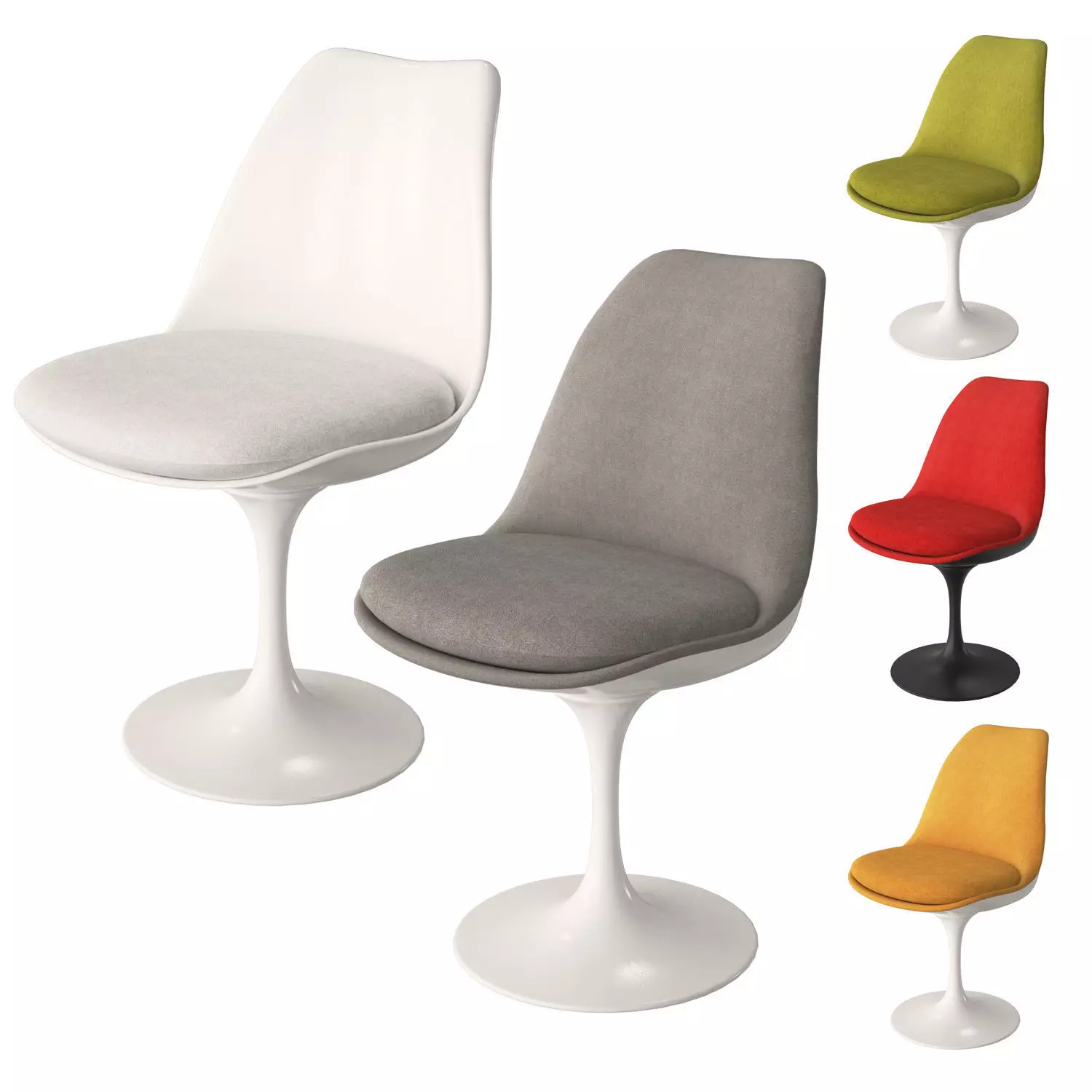 Knoll Tulip Chair Armless 3D model_0