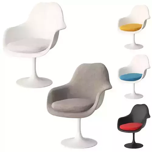 Knoll Tulip Chair Armless 3D model