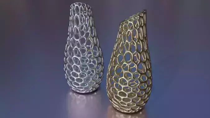 Vase with Voronoi patter