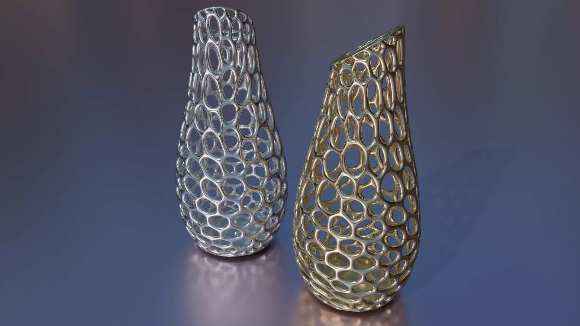 Vase with Voronoi patter 3D model_0