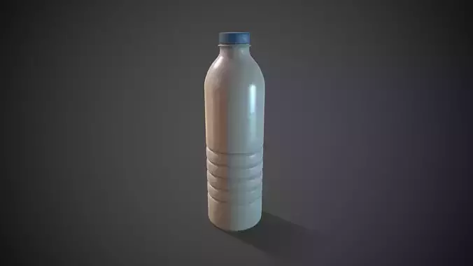 Dirty Plastic Bottle Low-poly 3D model