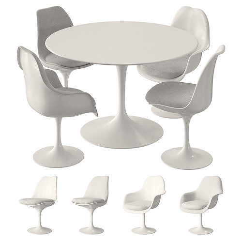 Knoll Tulip Table Set 3D model