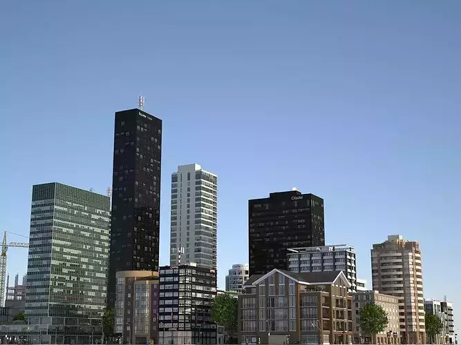 City KC9 Low-poly 3D model 7