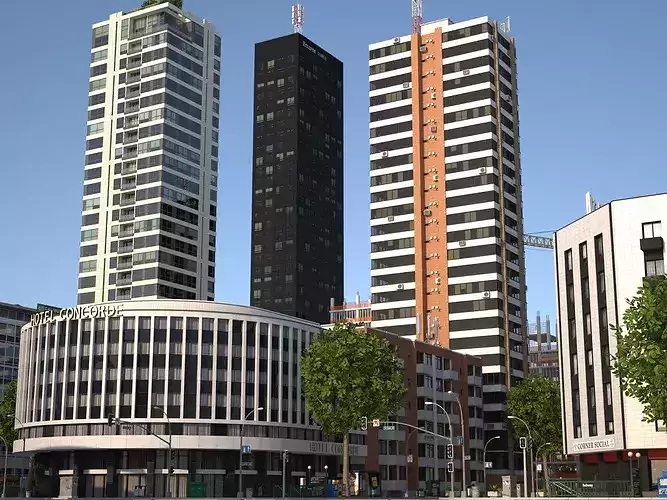 City KC9 Low-poly 3D model 3