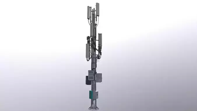 Electric Poles Jammer Low-poly 3D model