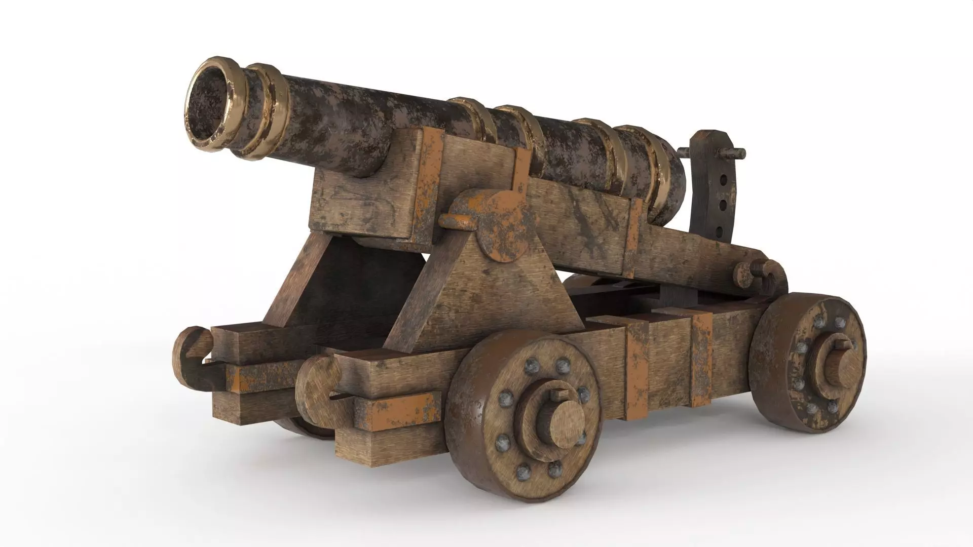 Battle Cannon Low-poly 3D model