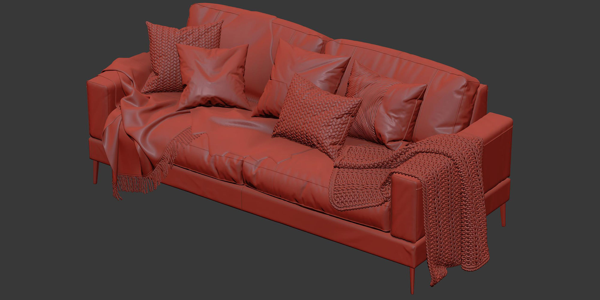 Capri sofa 210 cm 3D model_15