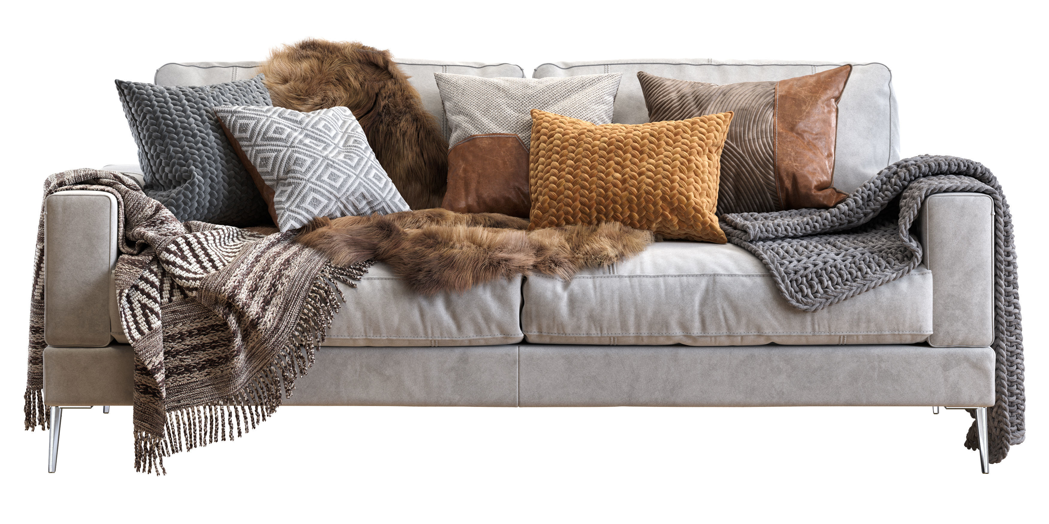 Capri sofa 210 cm 3D model_2