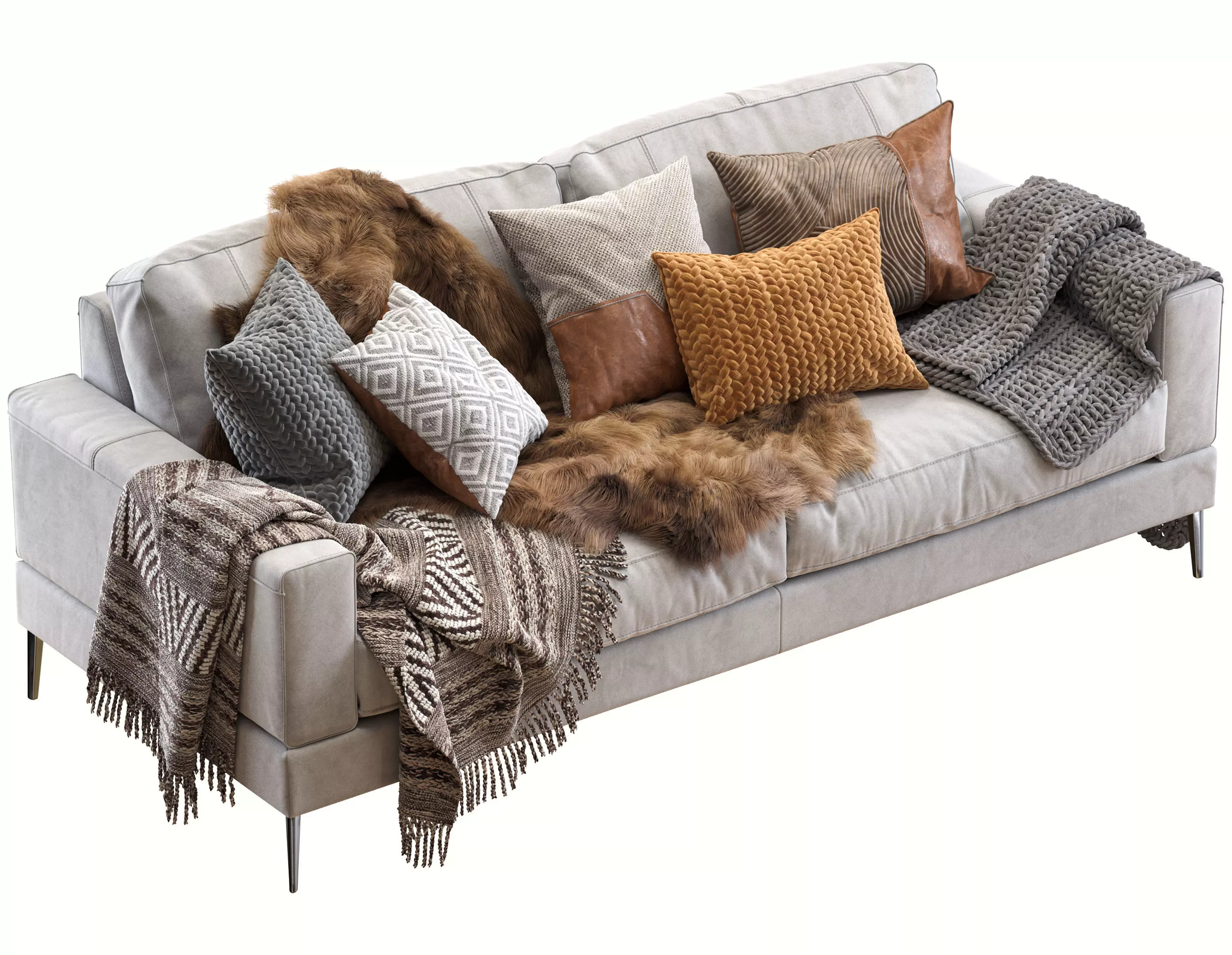 Capri sofa 210 cm 3D model_0