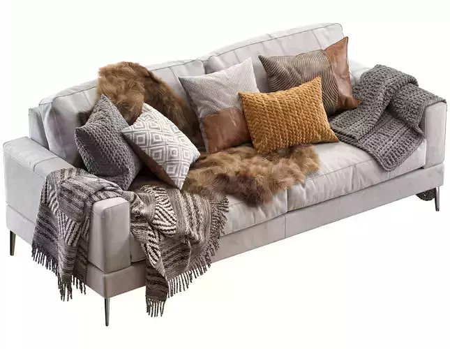Capri sofa 210 cm 3D model