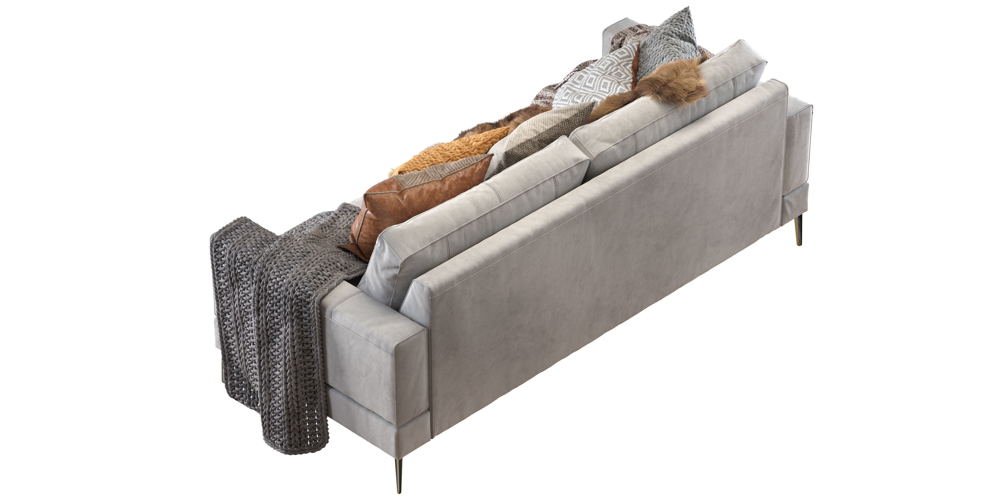 Capri sofa 210 cm 3D model_6