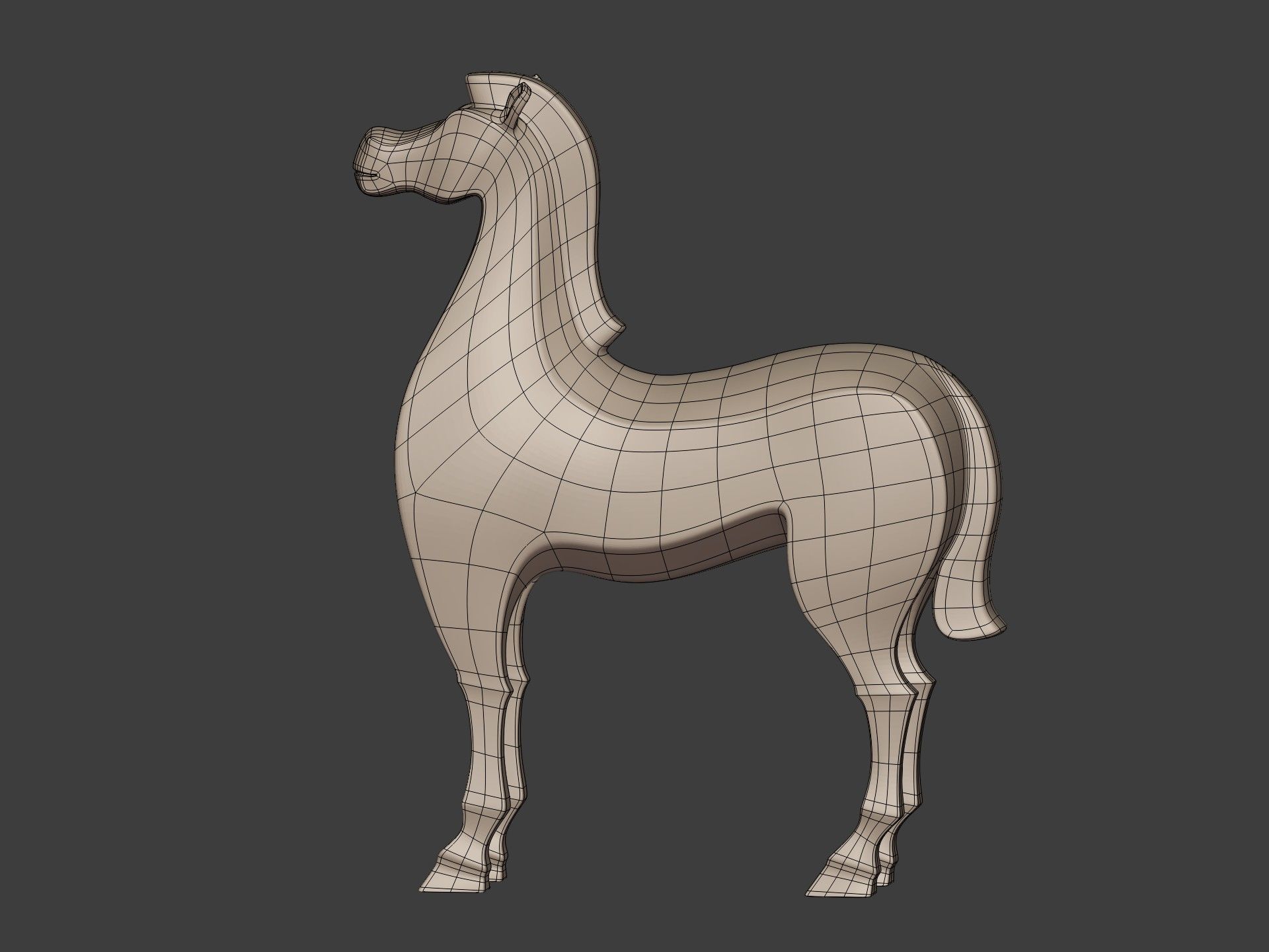 Abstract Horse Statue - Figurine -- Ready for 3D Printing 3D print model_7