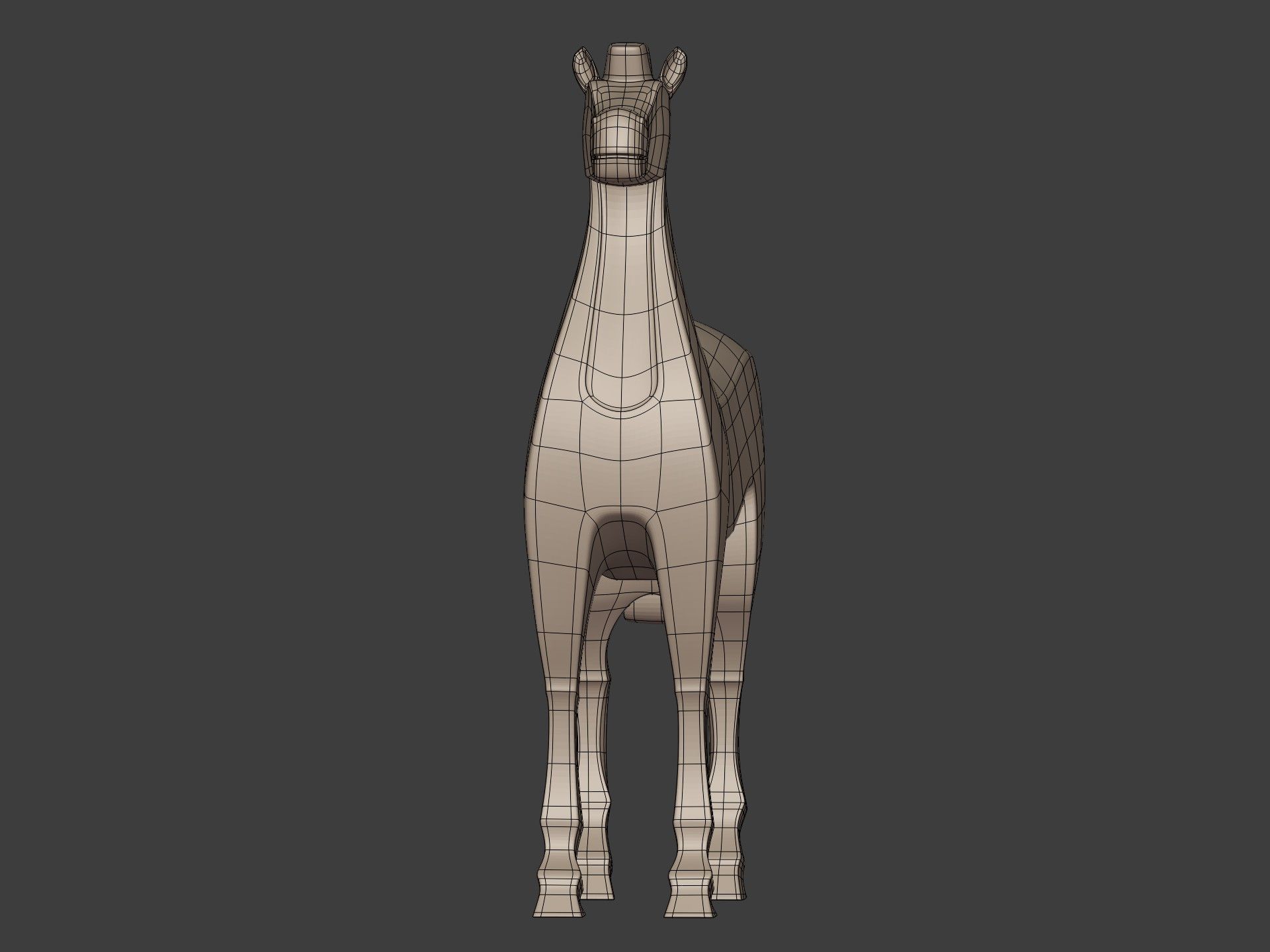 Abstract Horse Statue - Figurine -- Ready for 3D Printing 3D print model_9
