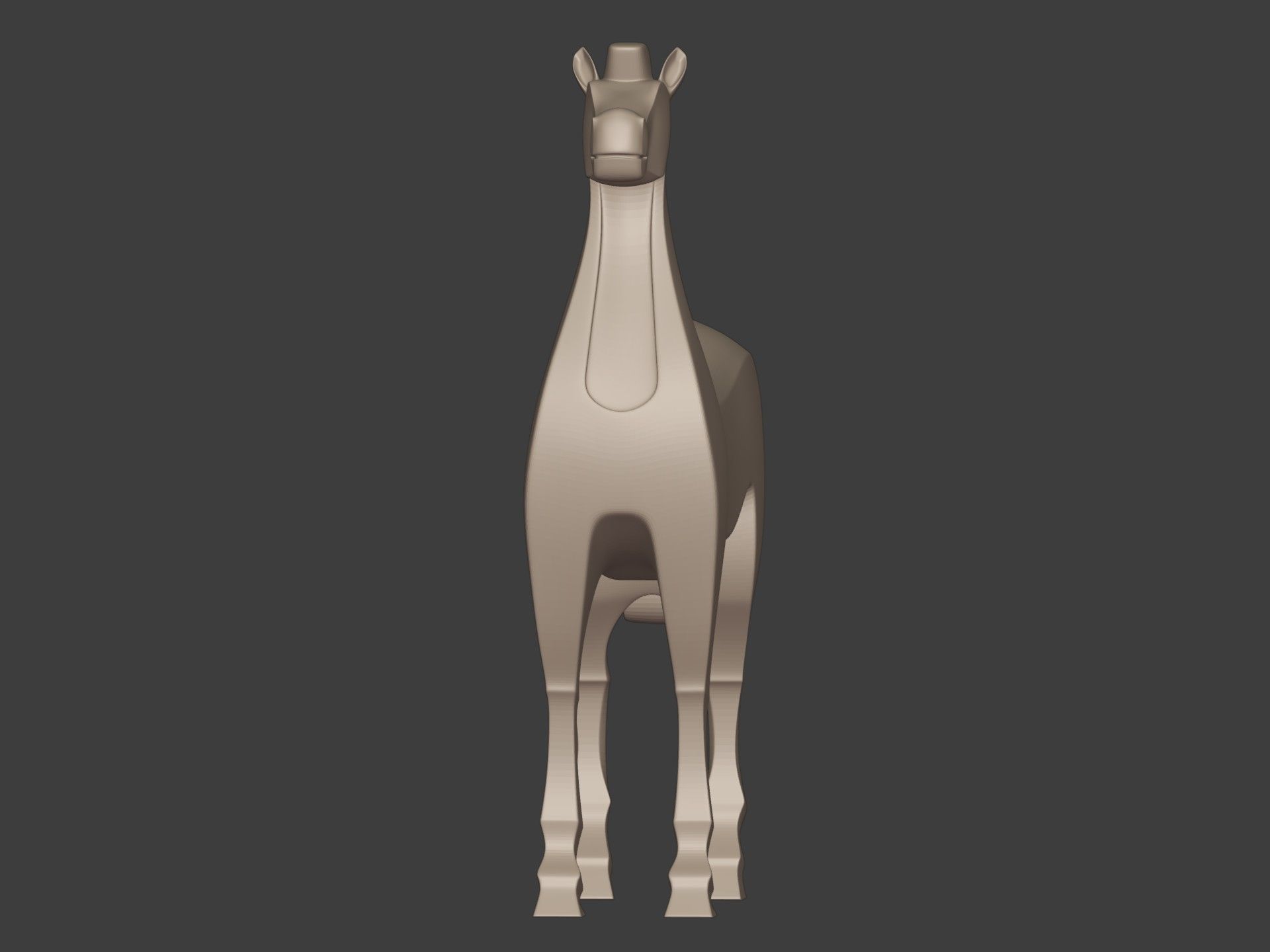 Abstract Horse Statue - Figurine -- Ready for 3D Printing 3D print model_8
