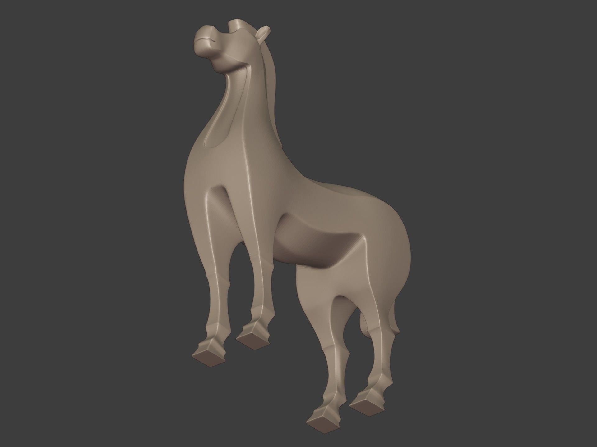 Abstract Horse Statue - Figurine -- Ready for 3D Printing 3D print model_14