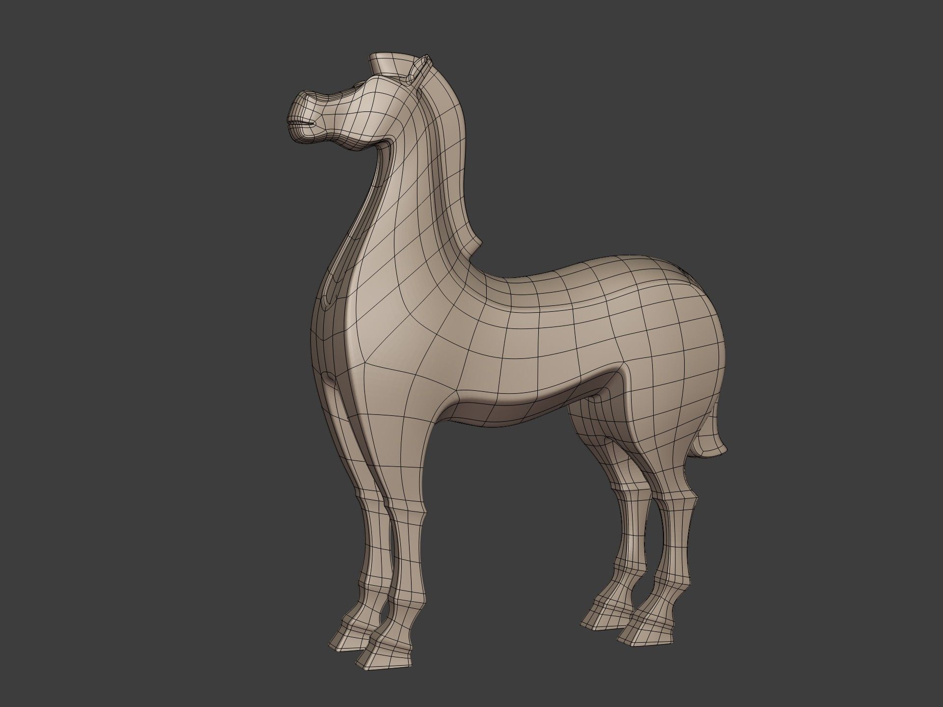 Abstract Horse Statue - Figurine -- Ready for 3D Printing 3D print model_2