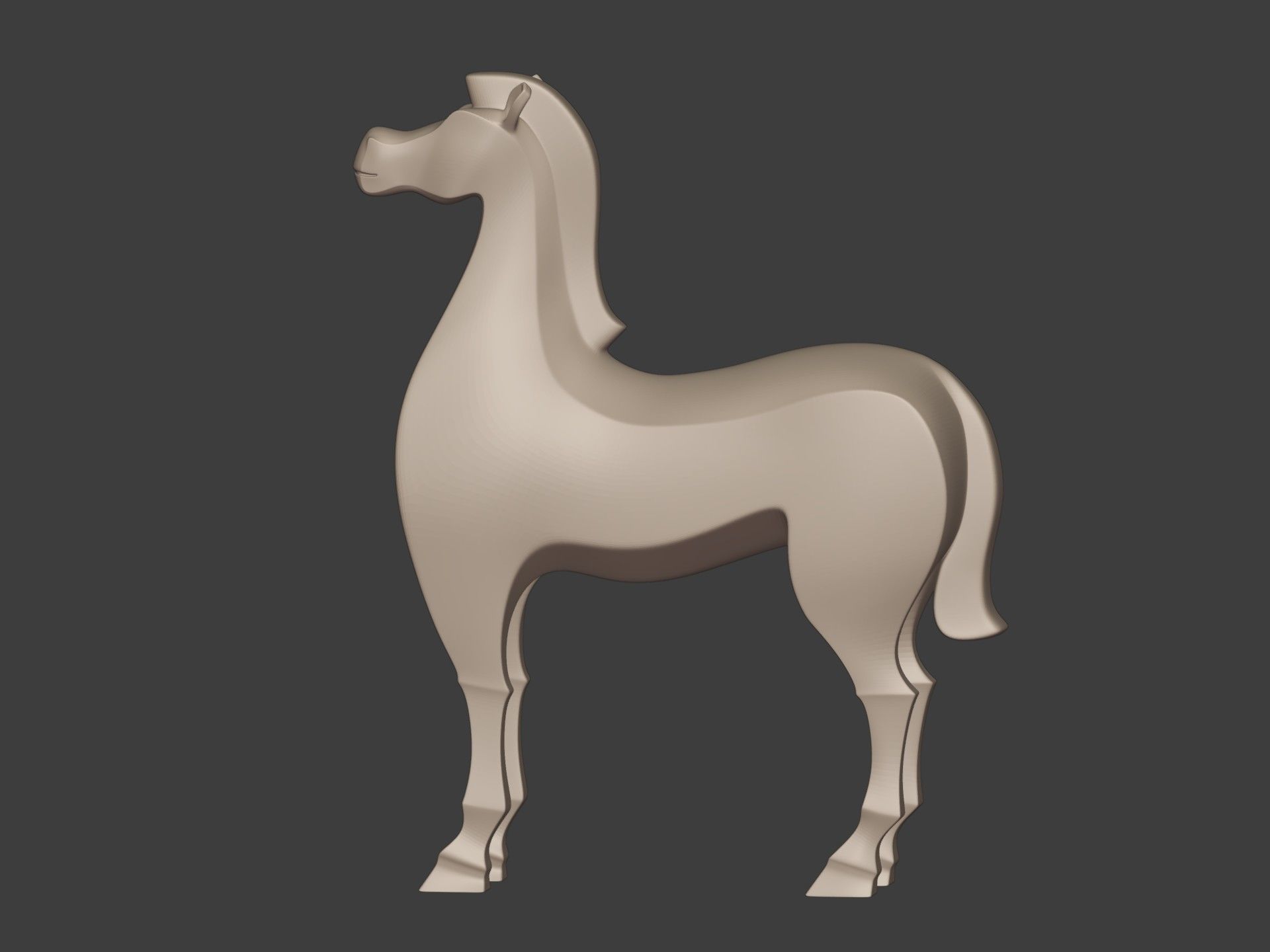 Abstract Horse Statue - Figurine -- Ready for 3D Printing 3D print model_6