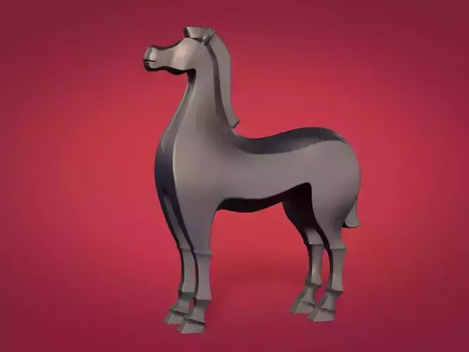 Abstract Horse Statue - Figurine -- Ready for 3D Printing