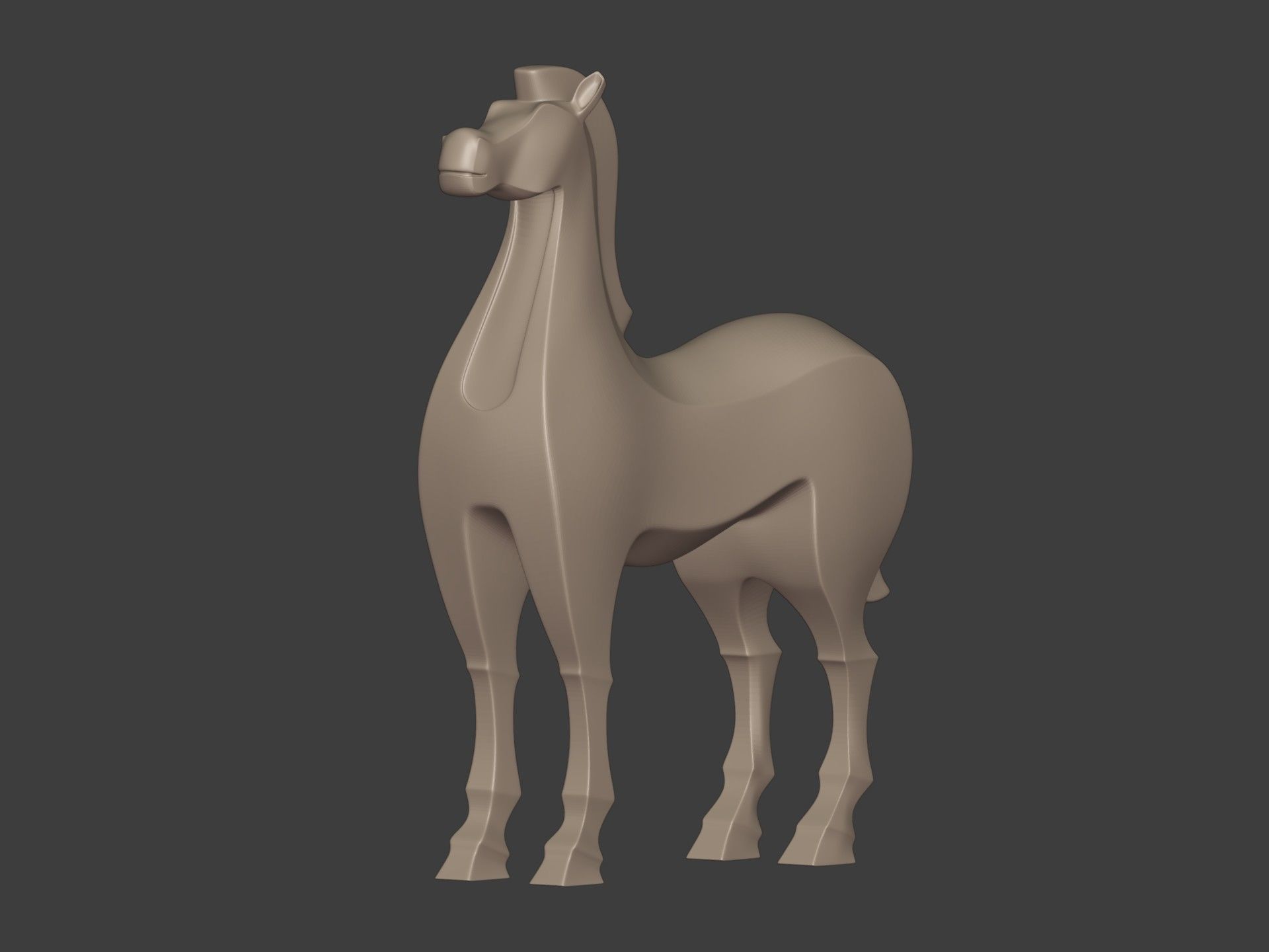 Abstract Horse Statue - Figurine -- Ready for 3D Printing 3D print model_4
