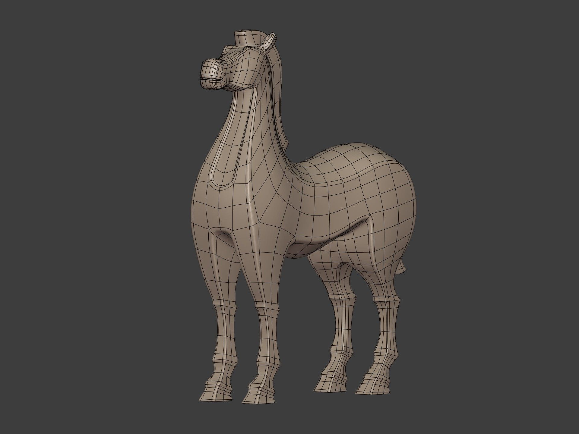 Abstract Horse Statue - Figurine -- Ready for 3D Printing 3D print model_5