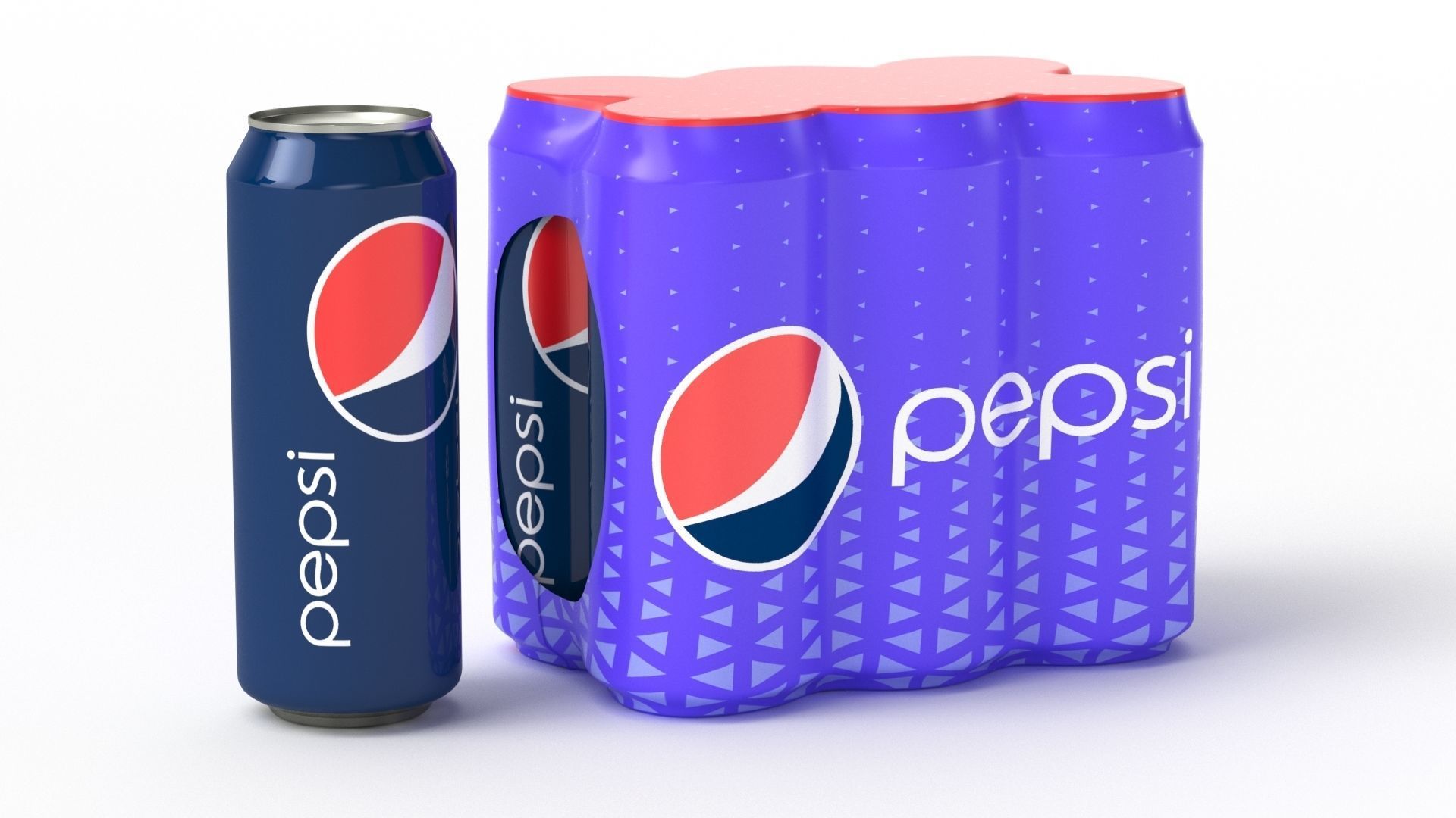 Six Pack of Cans Shrinkwrapped Packaging For 250ml 6 Cans 3D model_18