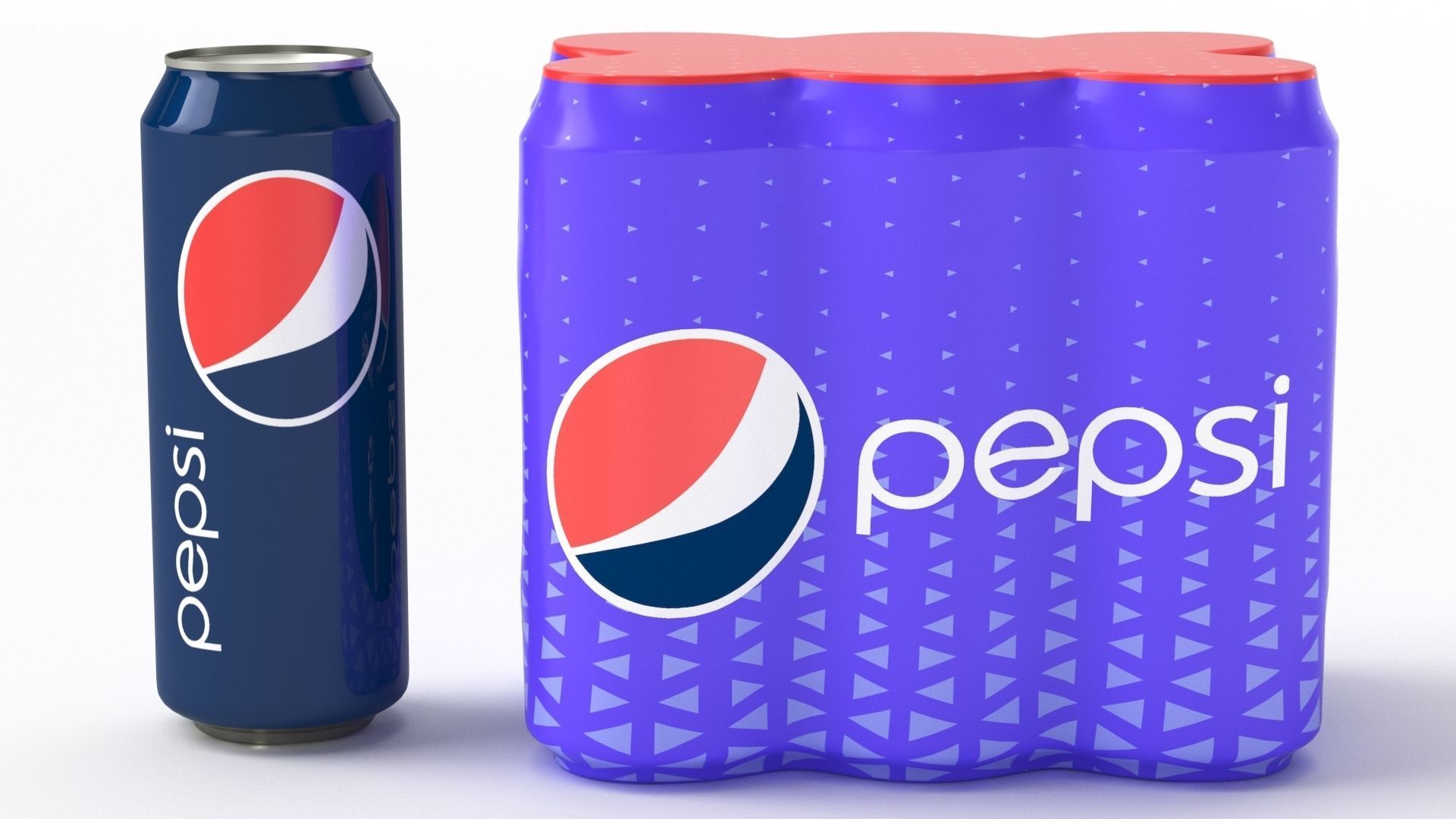 Six Pack of Cans Shrinkwrapped Packaging For 250ml 6 Cans 3D model_11