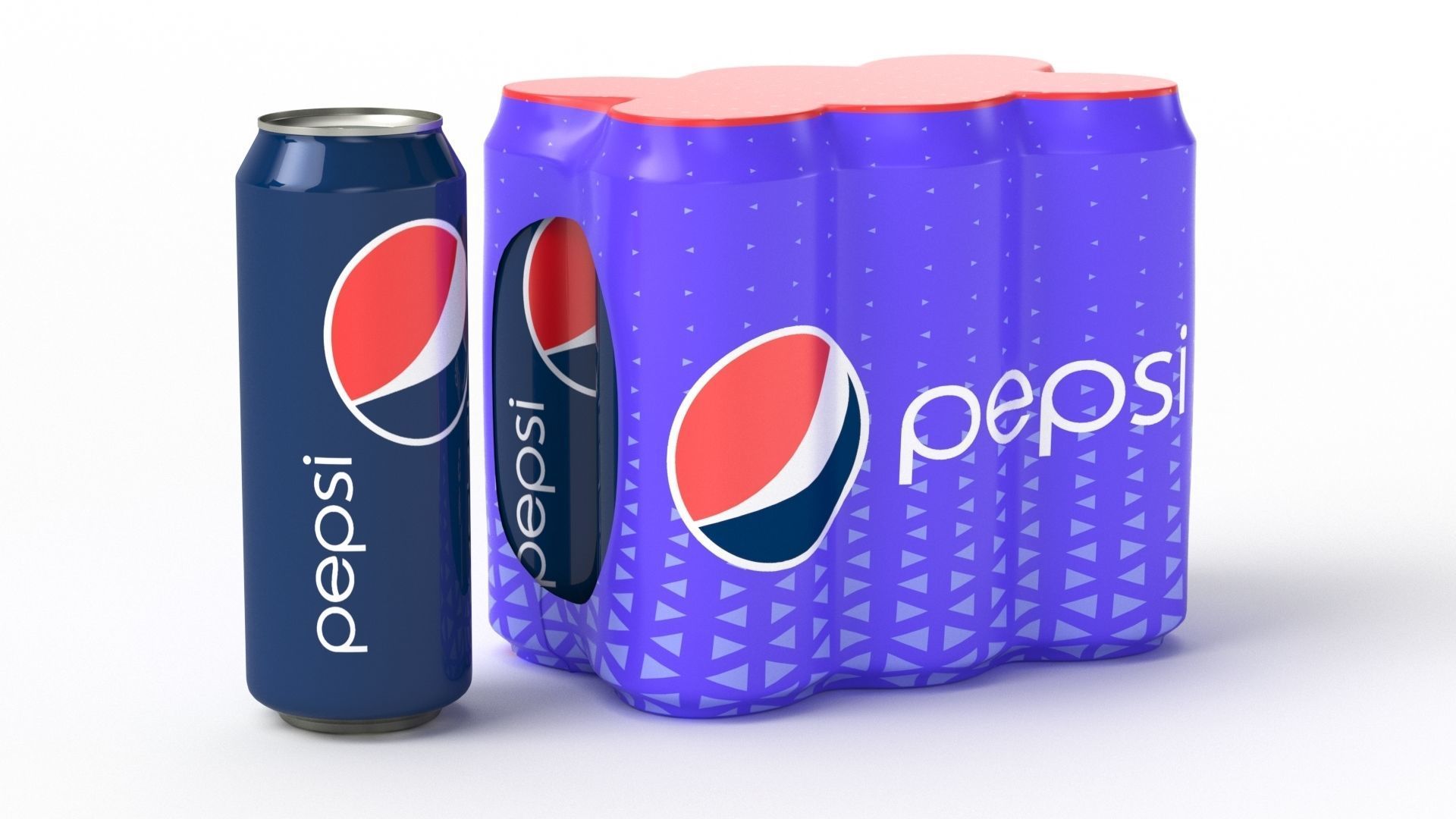 Six Pack of Cans Shrinkwrapped Packaging For 250ml 6 Cans 3D model_19
