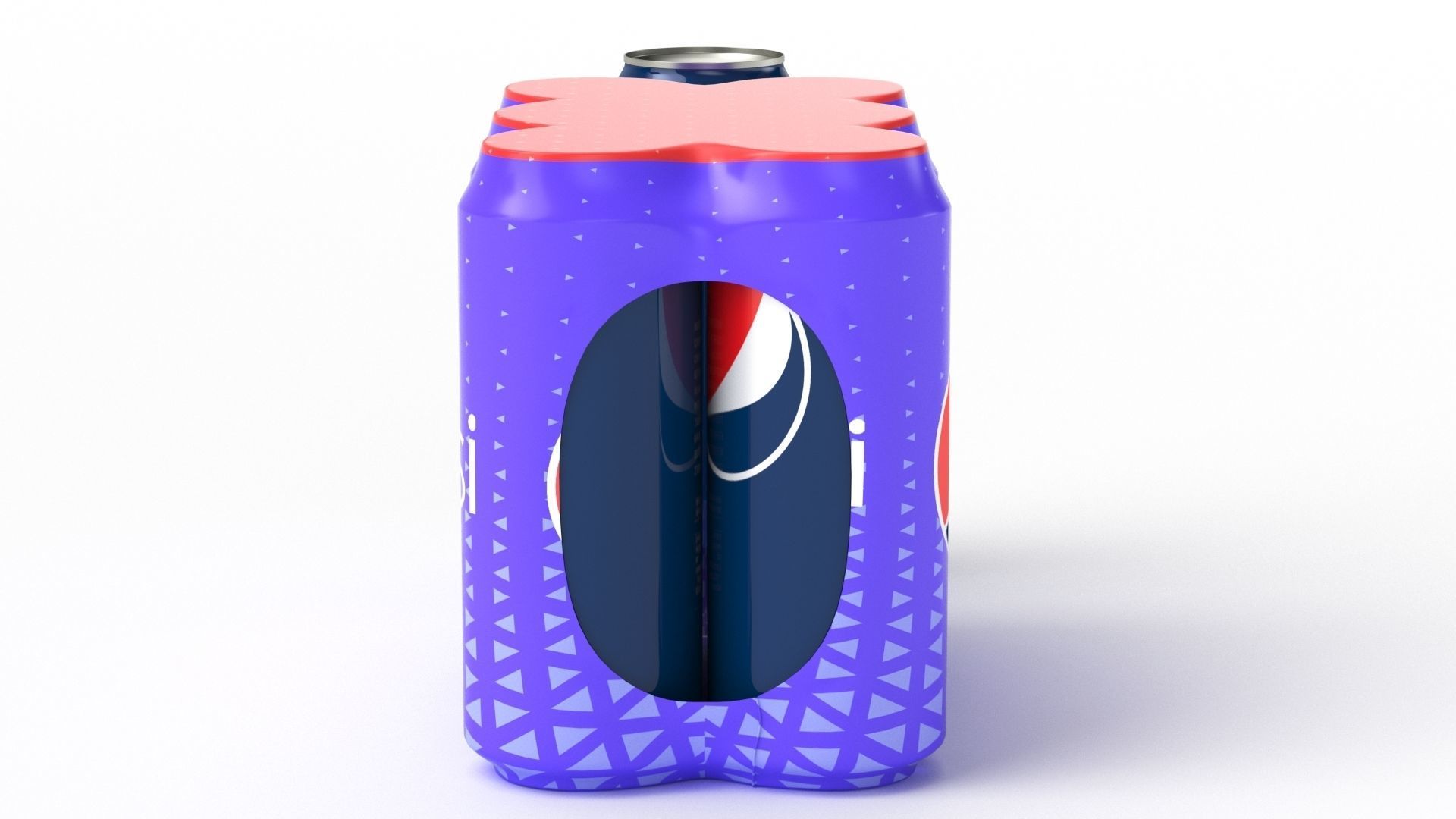 Six Pack of Cans Shrinkwrapped Packaging For 250ml 6 Cans 3D model_29