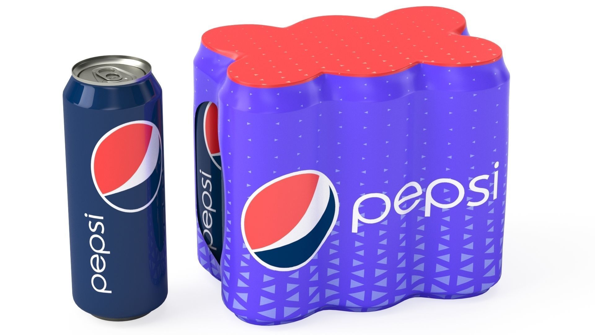 Six Pack of Cans Shrinkwrapped Packaging For 250ml 6 Cans 3D model_13