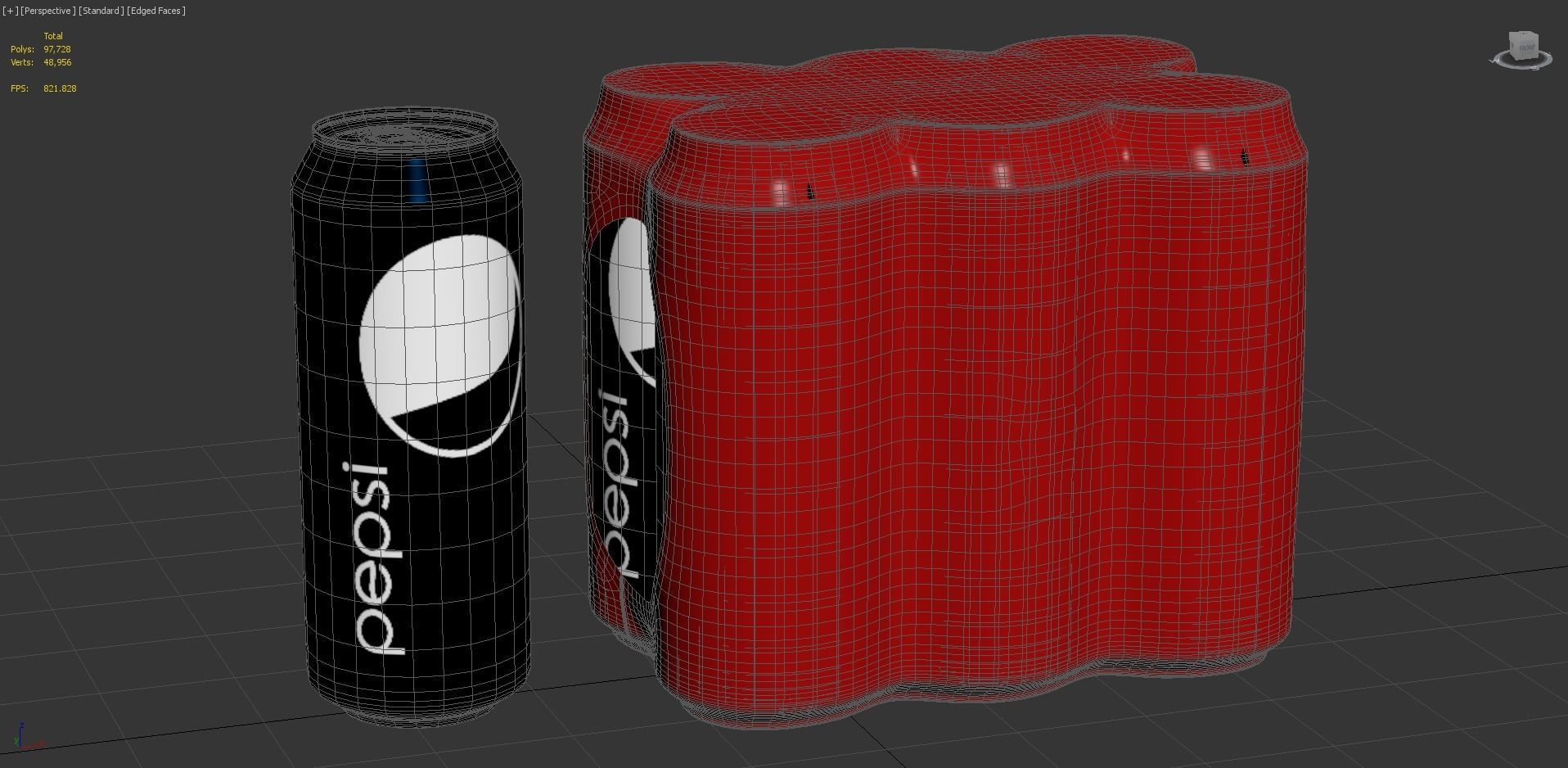 Six Pack of Cans Shrinkwrapped Packaging For 250ml 6 Cans 3D model_6