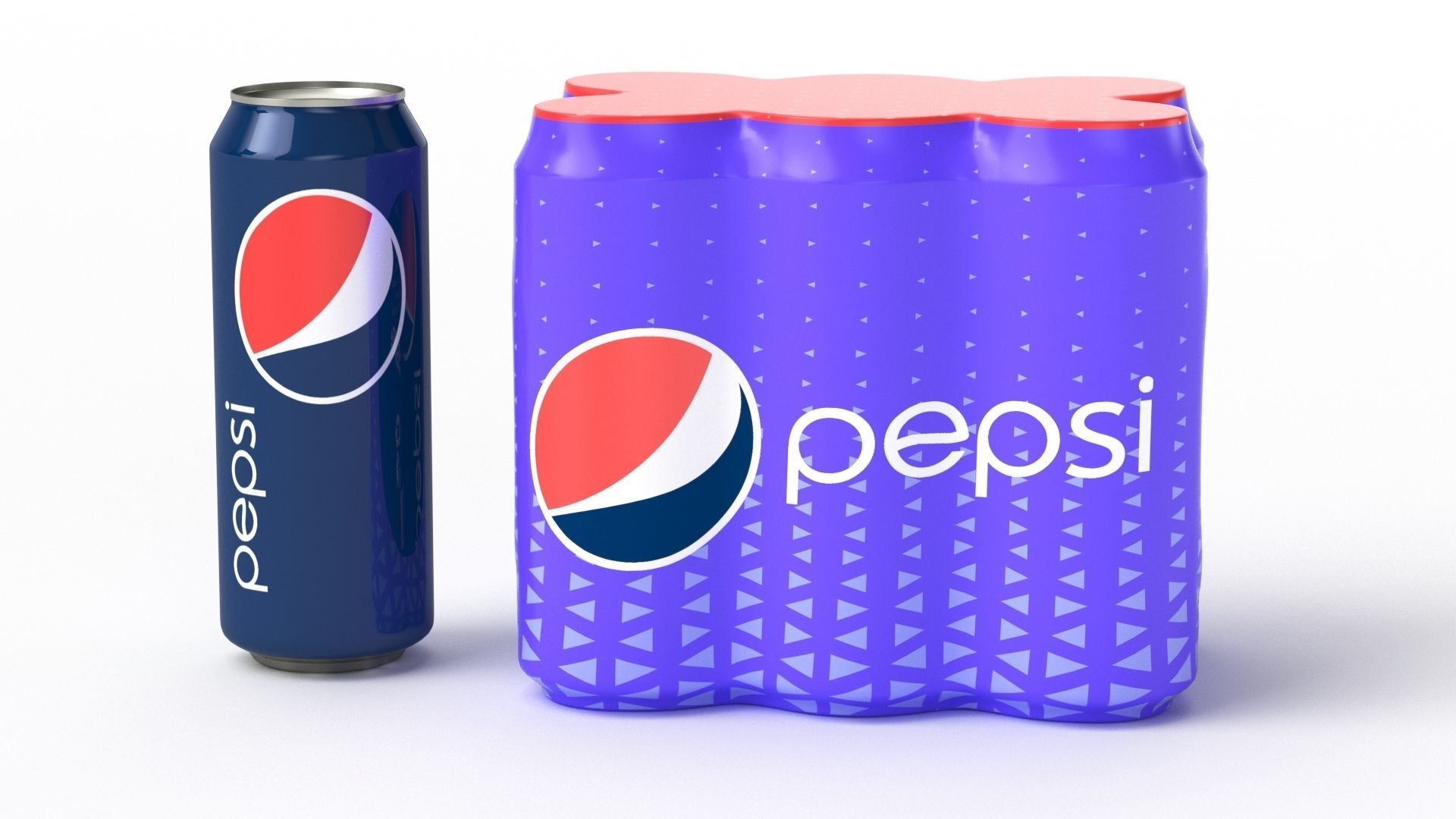 Six Pack of Cans Shrinkwrapped Packaging For 250ml 6 Cans 3D model_33
