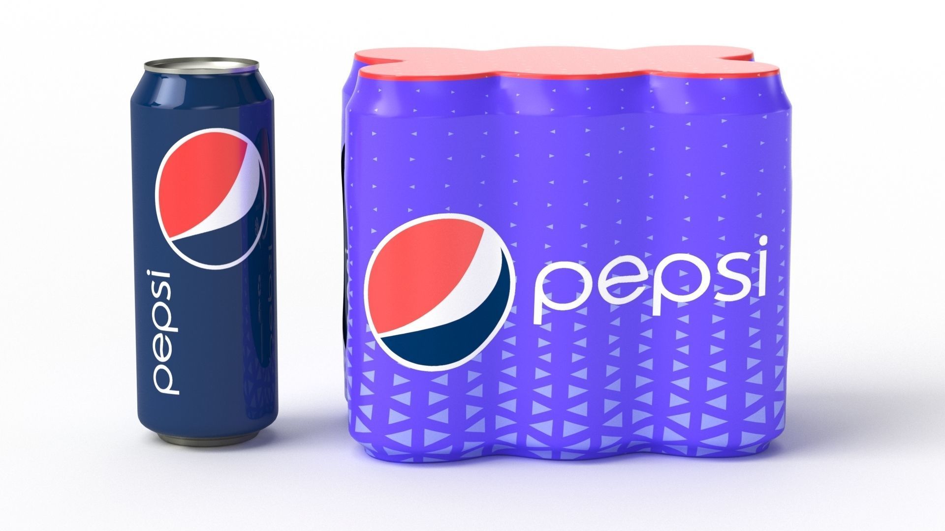Six Pack of Cans Shrinkwrapped Packaging For 250ml 6 Cans 3D model_34