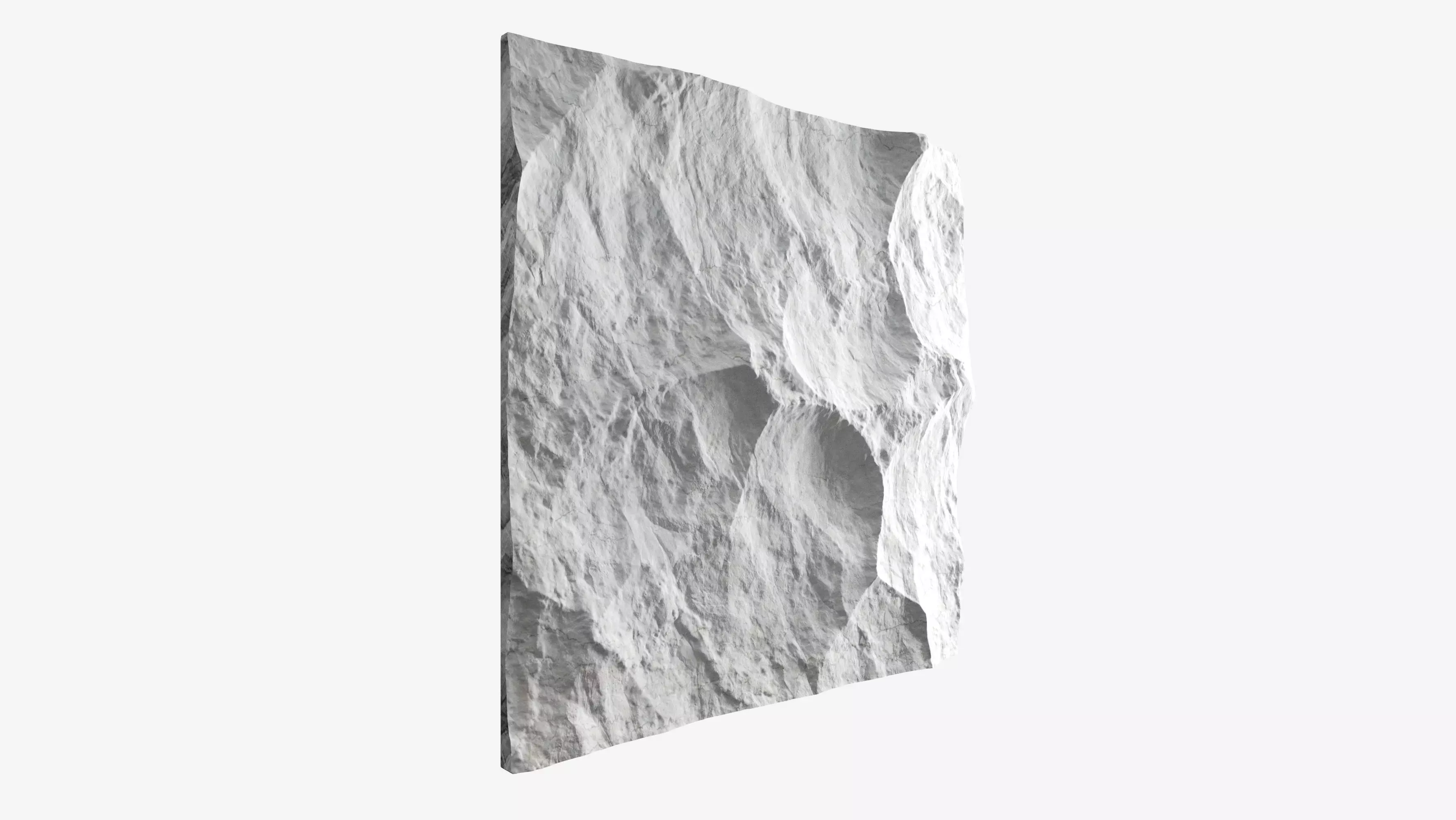 06-RockPanel piece of rock on wall 3D model_0