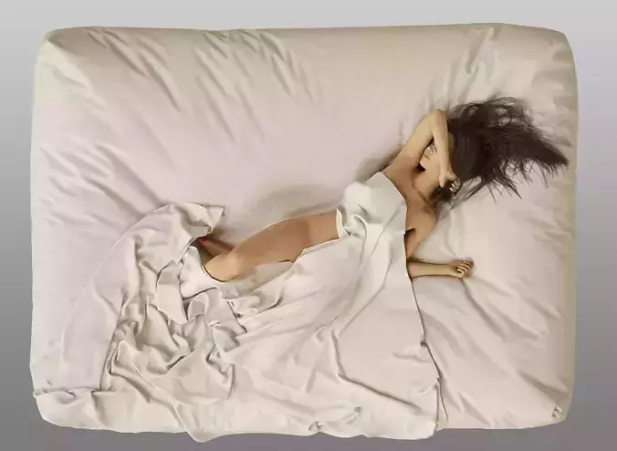 Sleeping girl 3D model