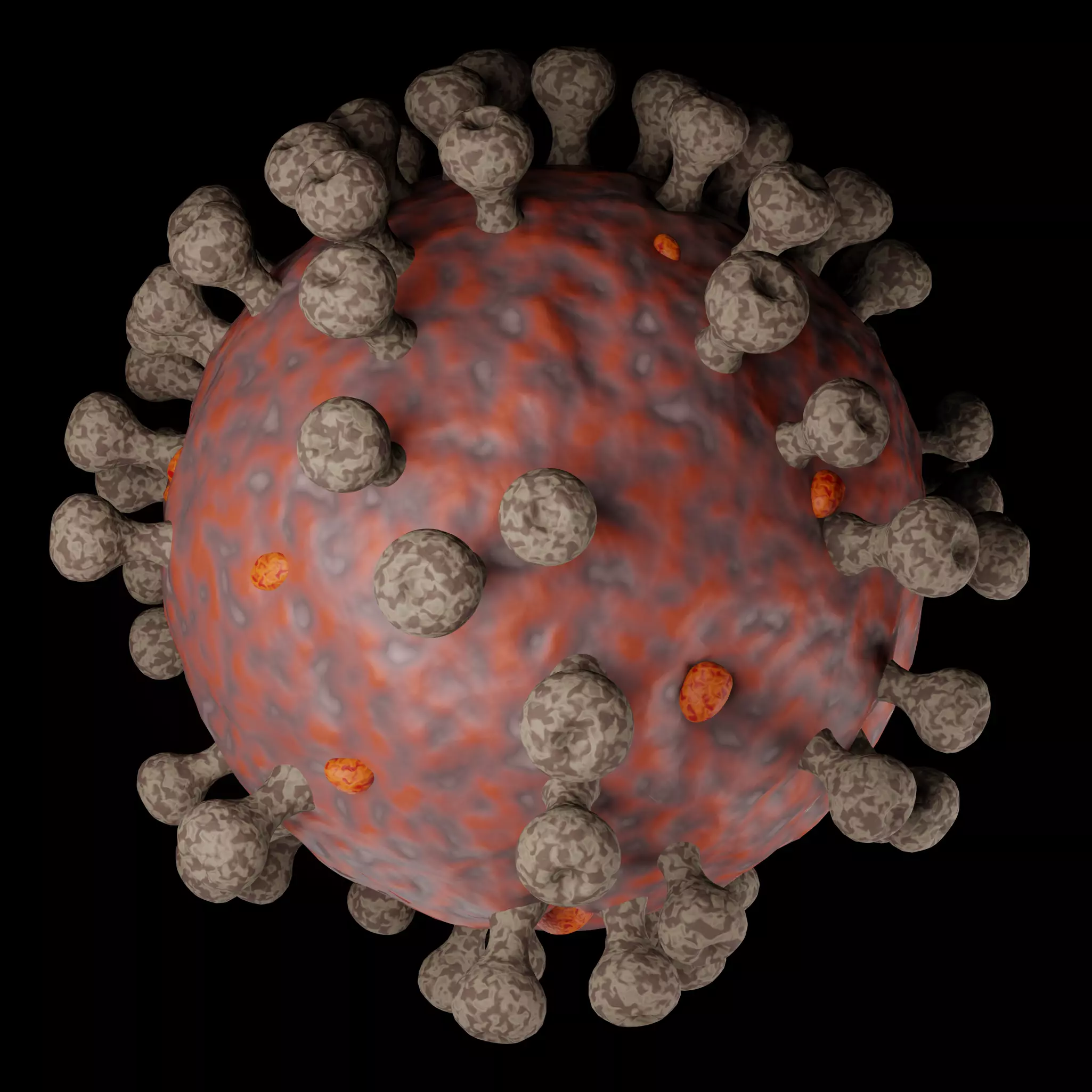 Coronavirus realistic 3D model