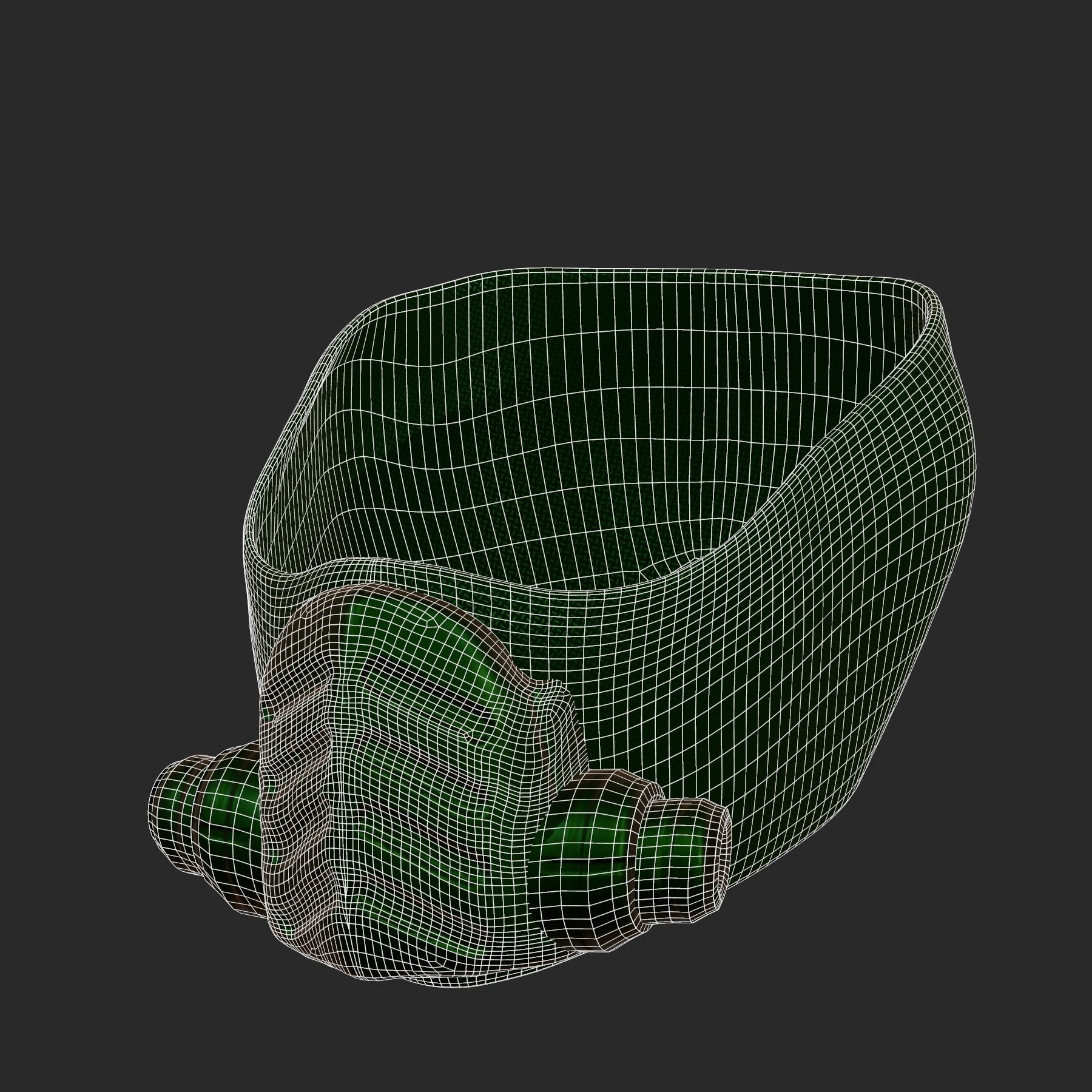 Gas mask helmet 3d model scifi Low-poly Low-poly 3D model_7