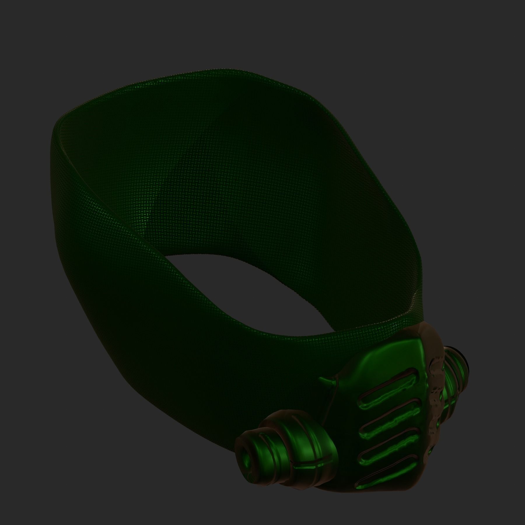 Gas mask helmet 3d model scifi Low-poly Low-poly 3D model_5