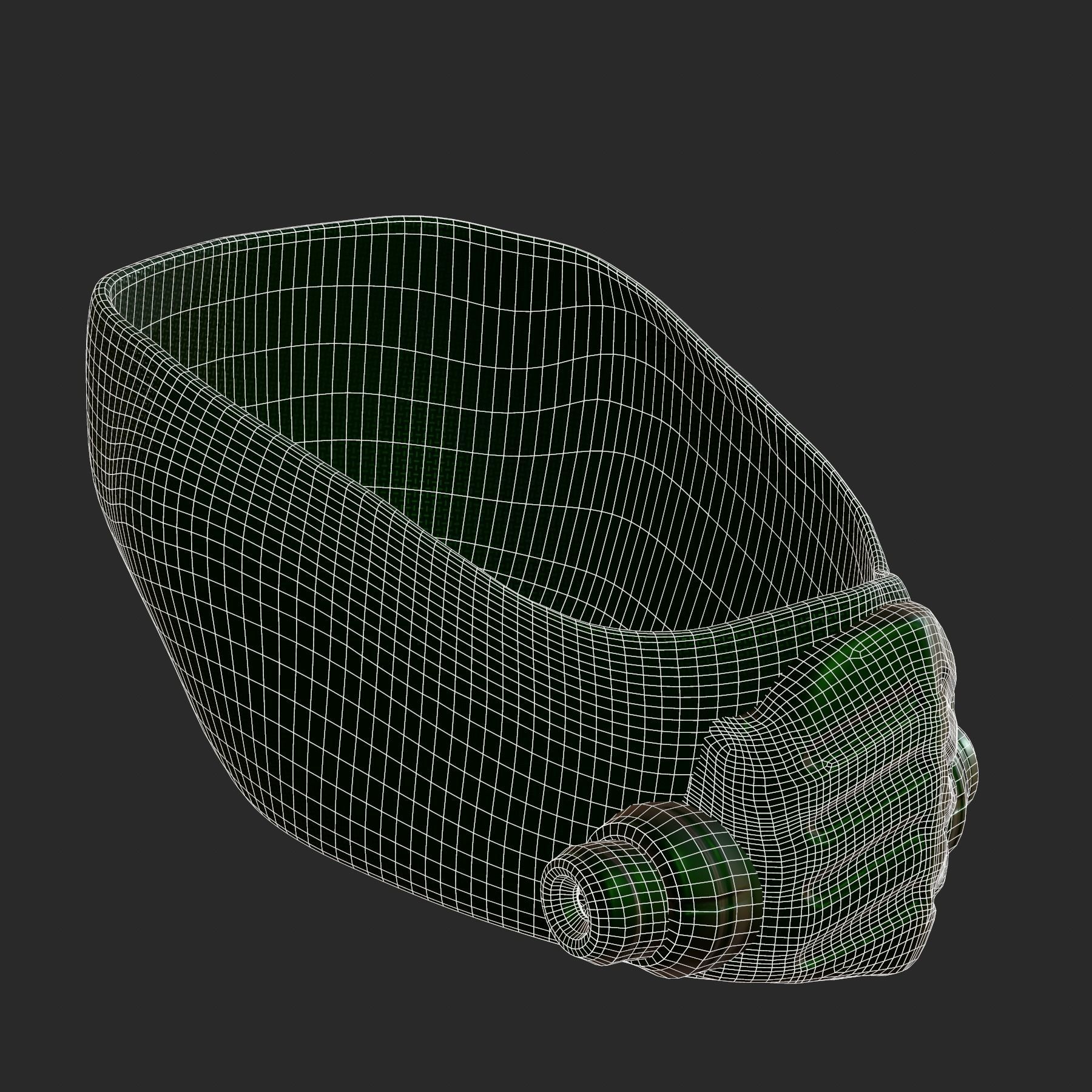 Gas mask helmet 3d model scifi Low-poly Low-poly 3D model_8