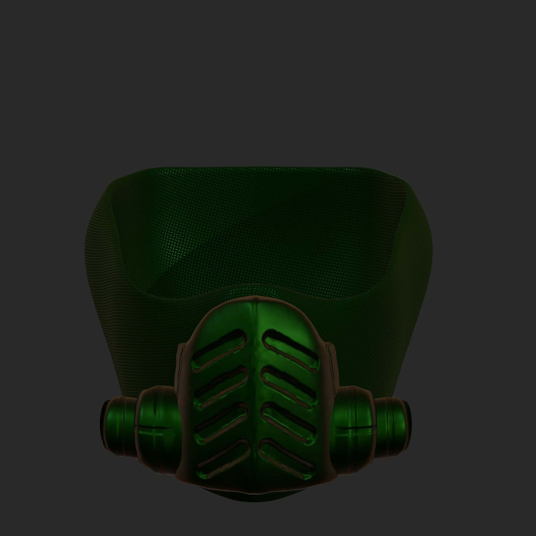Gas mask helmet 3d model scifi Low-poly Low-poly 3D model_2