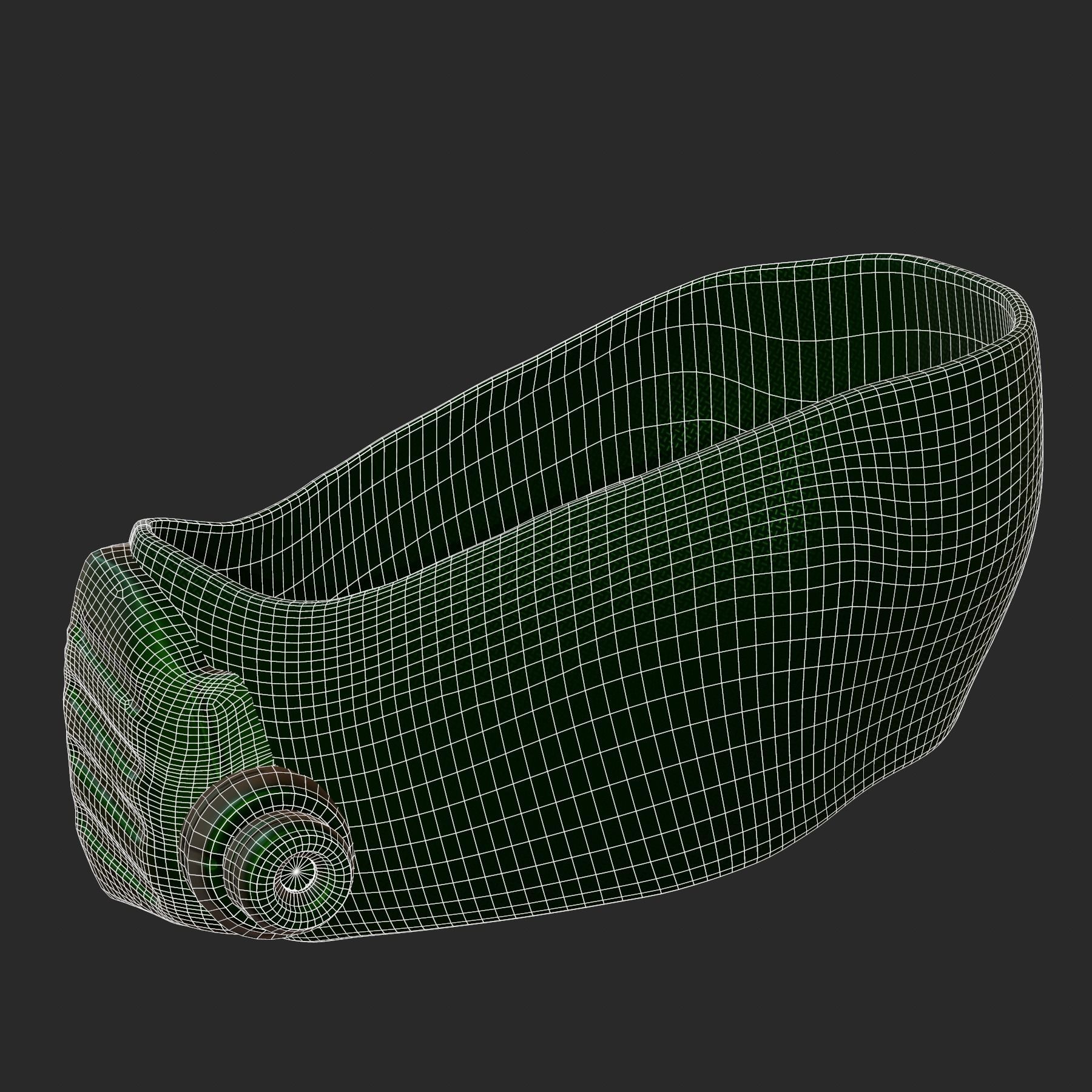 Gas mask helmet 3d model scifi Low-poly Low-poly 3D model_9