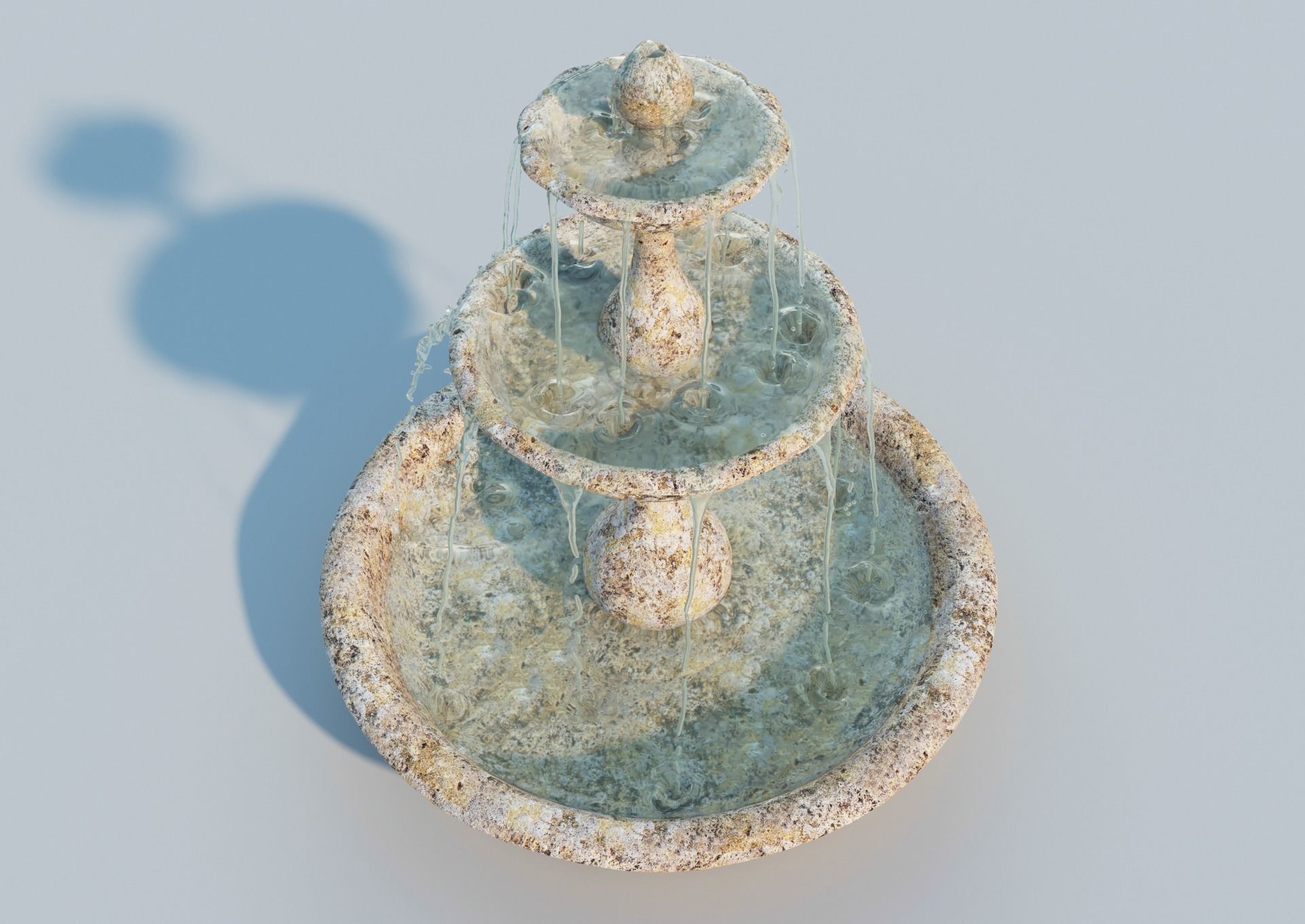 Old water fountain 3D model_3