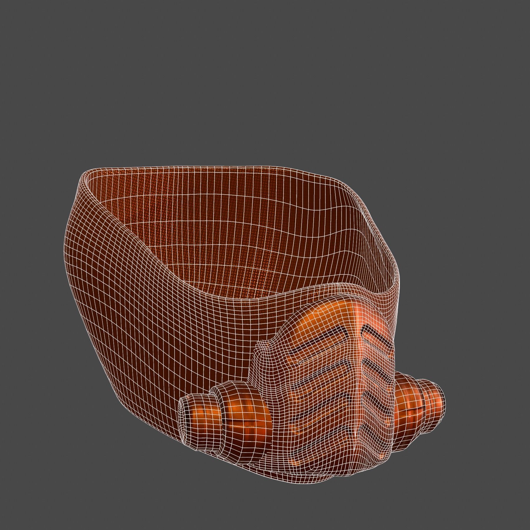 Gas mask helmet 3d model scifi Low-poly Low-poly 3D model_8