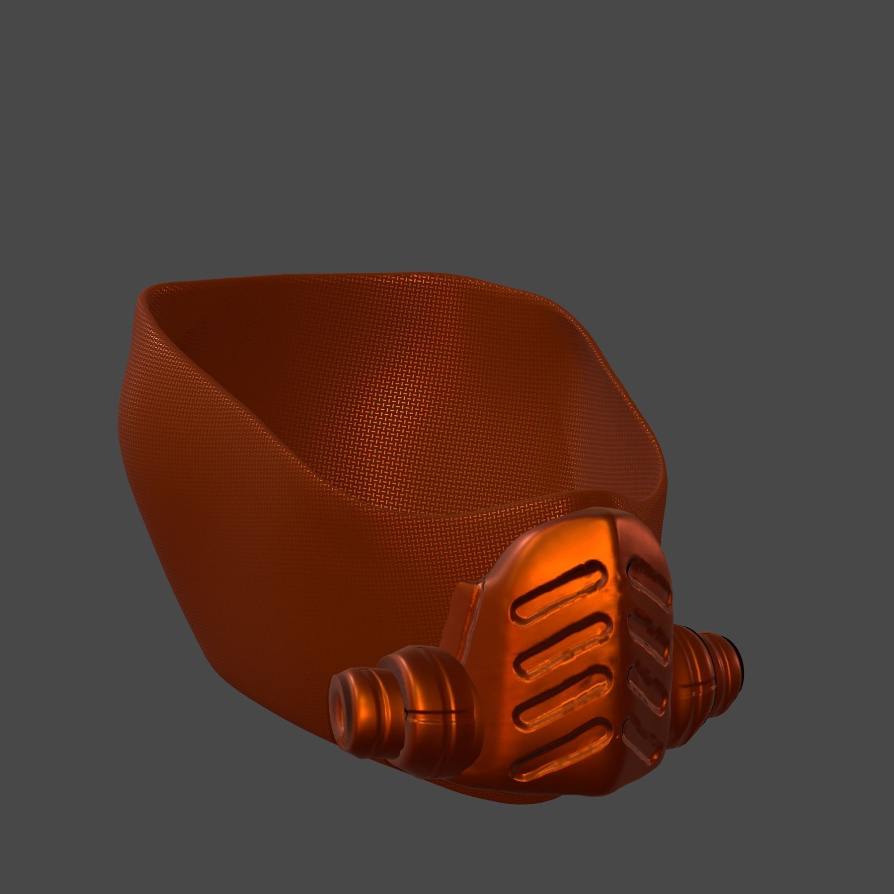 Gas mask helmet 3d model scifi Low-poly Low-poly 3D model_4