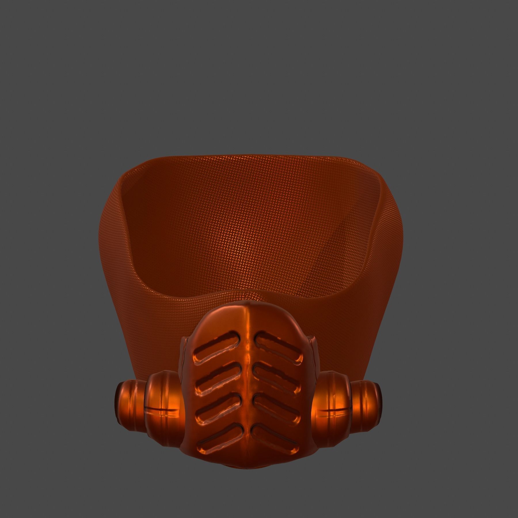 Gas mask helmet 3d model scifi Low-poly Low-poly 3D model_2