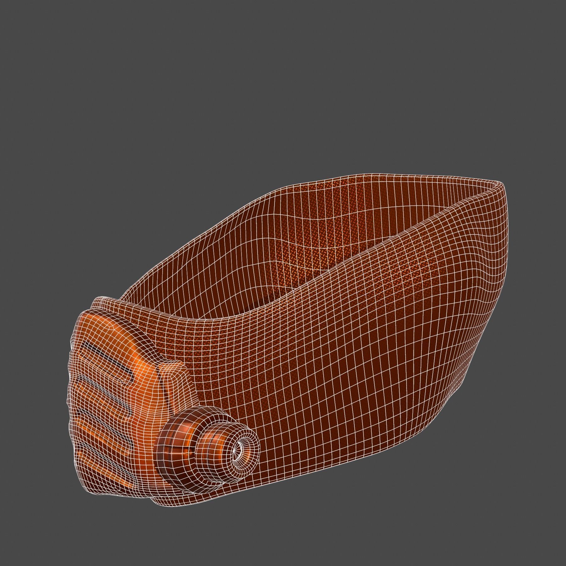 Gas mask helmet 3d model scifi Low-poly Low-poly 3D model_9