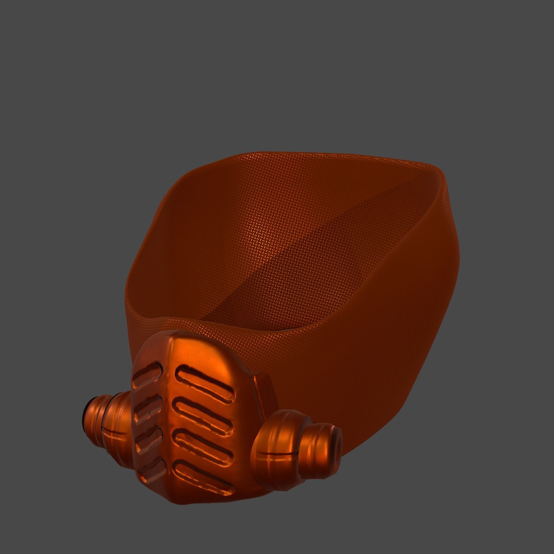 Gas mask helmet 3d model scifi Low-poly Low-poly 3D model_3